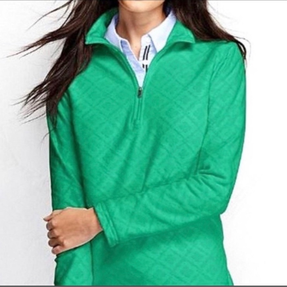 Land’s End quarter zip fleece sz L